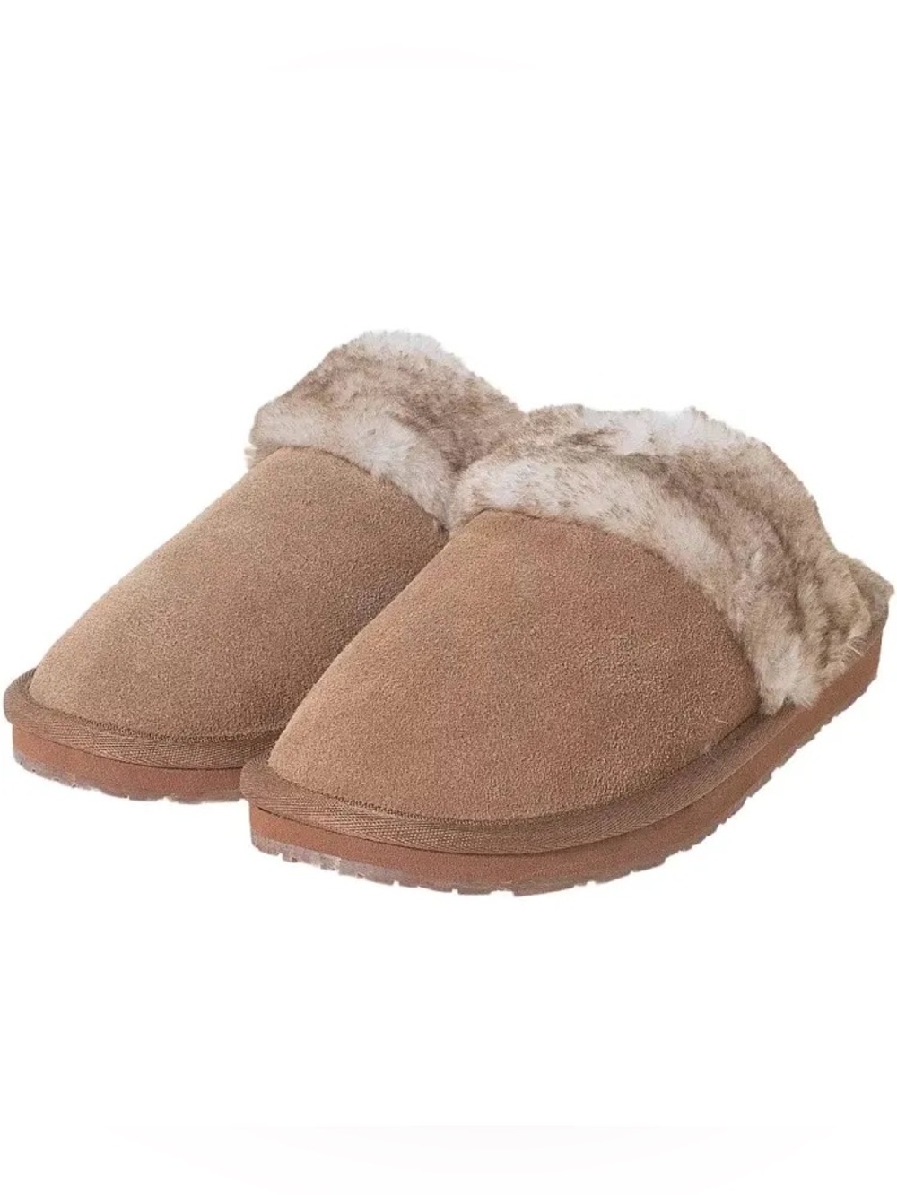 Cozy Faux-Fur Lined Mule Slippers - NWOT